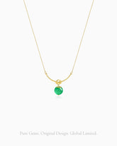 green agate twist pendant necklace