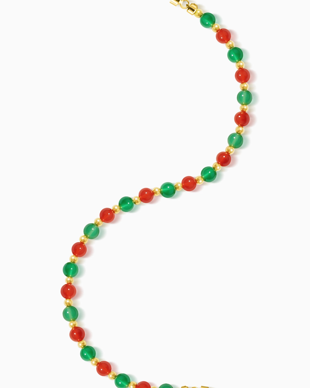 green and red agate beaded bracelet – jewelry for may birthday