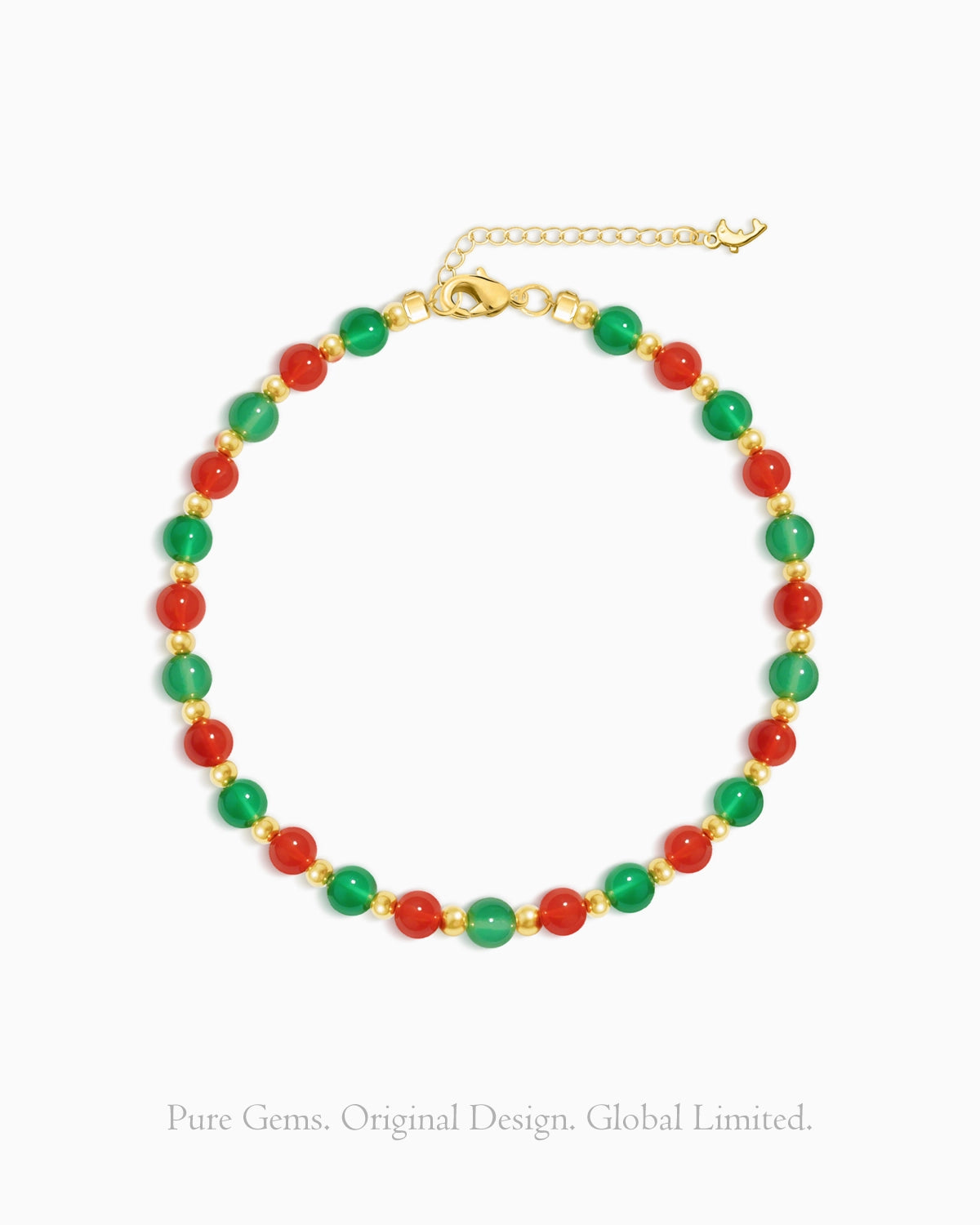 green and red agate beaded bracelet – may gemstone jewelry