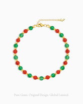 green and red agate beaded bracelet – may gemstone jewelry