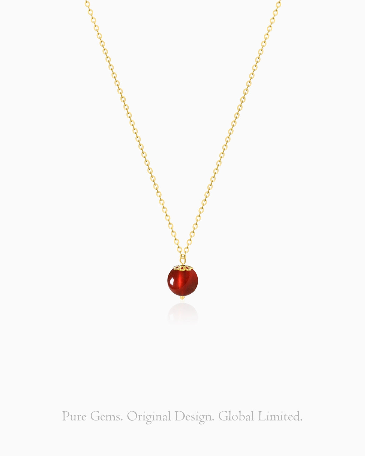 garnet pendant necklace