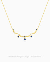 lapis lazuli charm necklace | September Birthstone Jewelry
