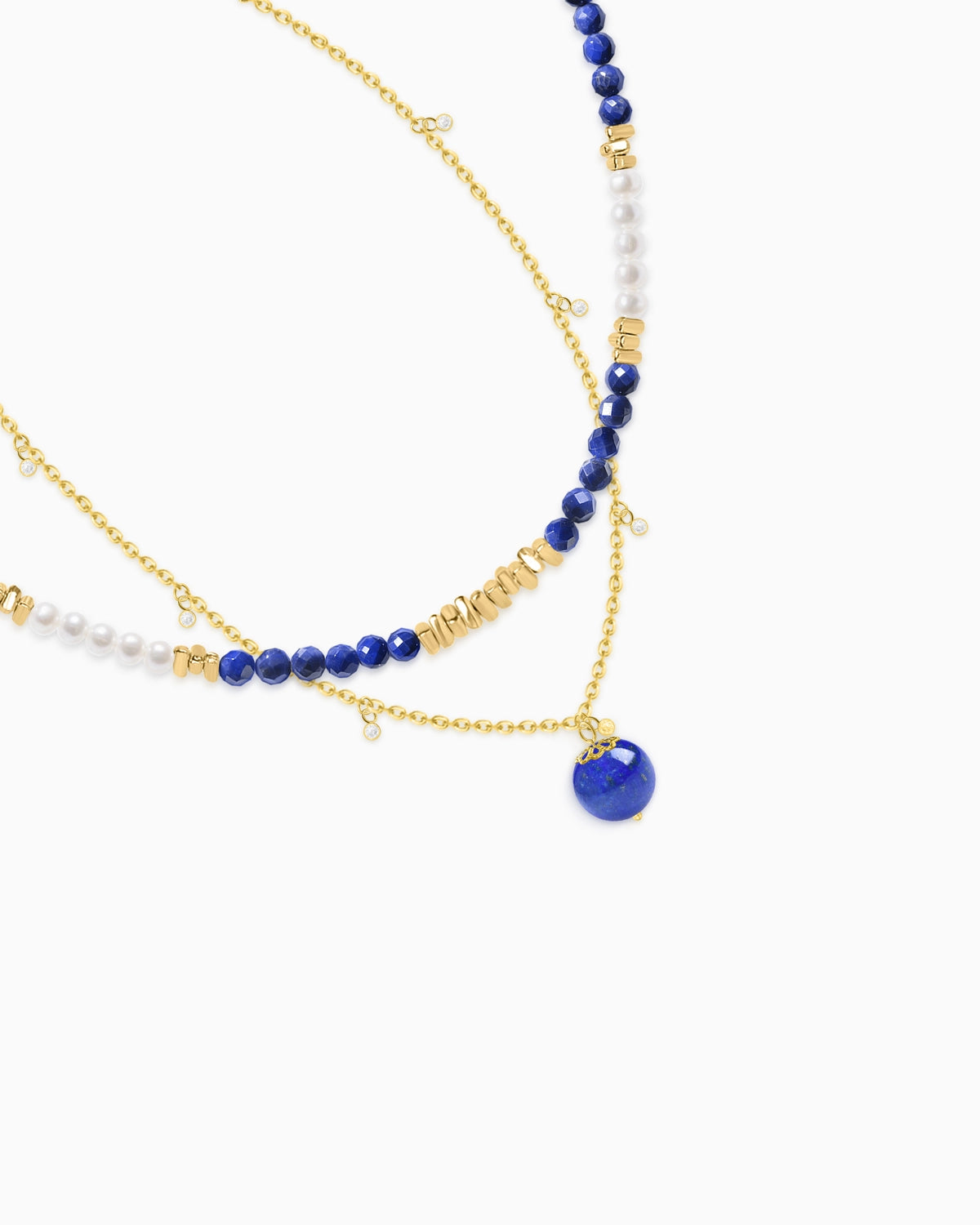 lapis lazuli Beaded Necklace Set