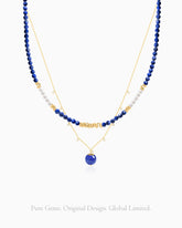 lapis lazuli Beaded Necklace Set