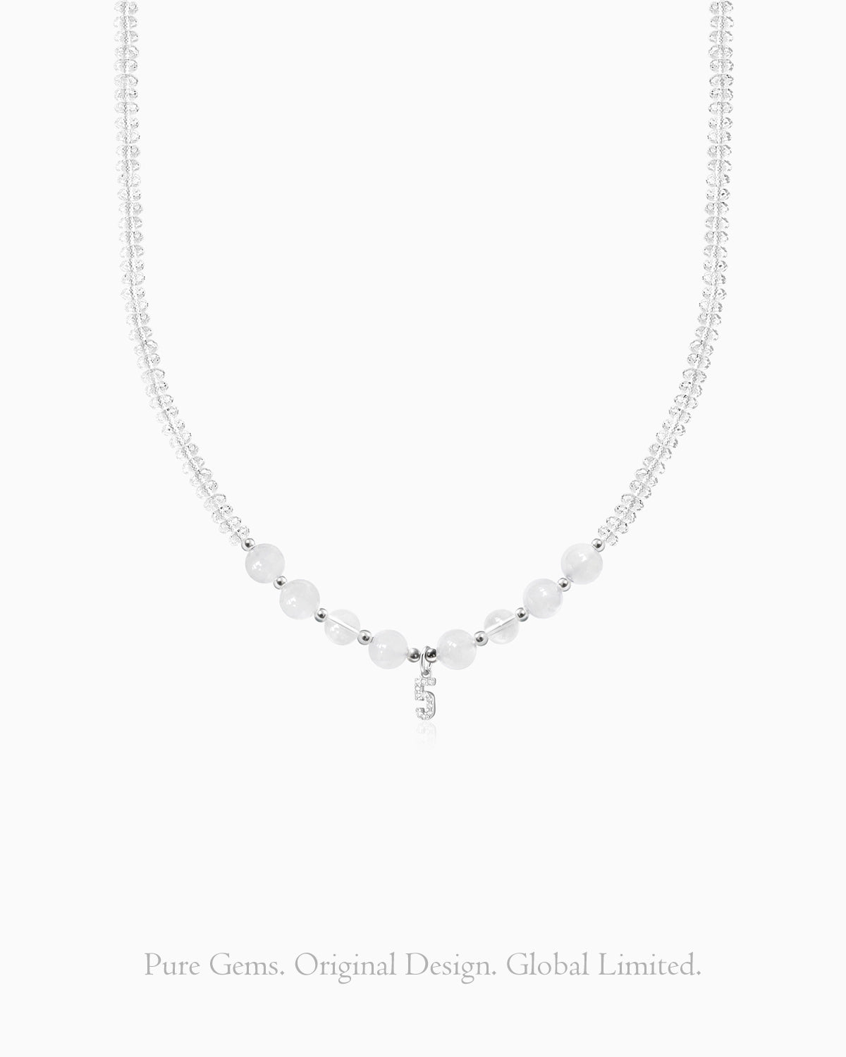 moonstone beaded necklace