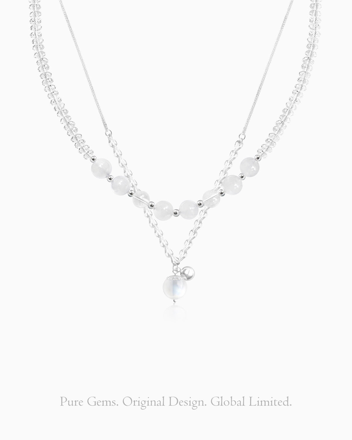 Moonstone Beaded Necklace Set