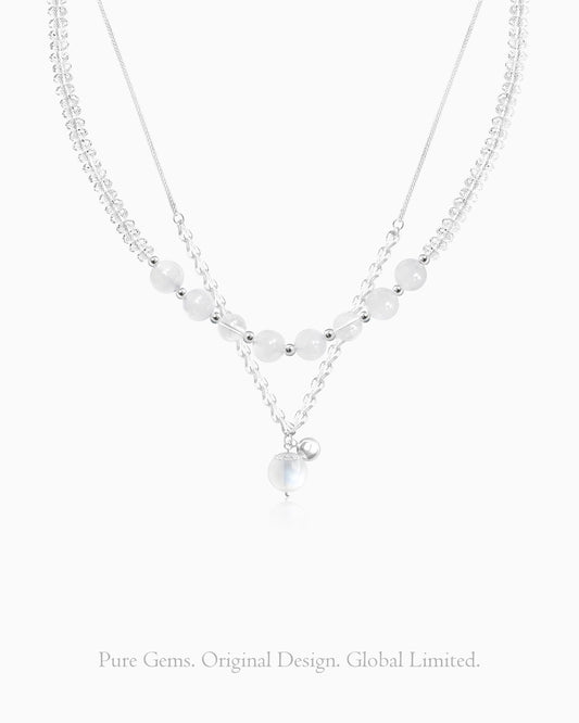 Moonstone Beaded Necklace Set