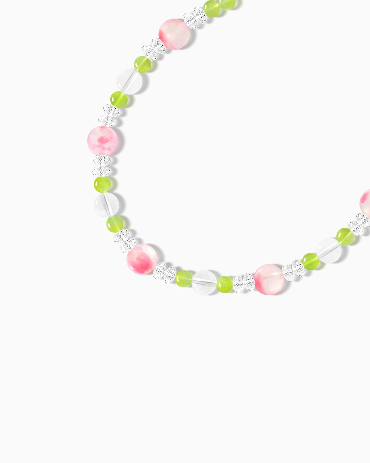 peridot beaded bracelet with gemstone accents