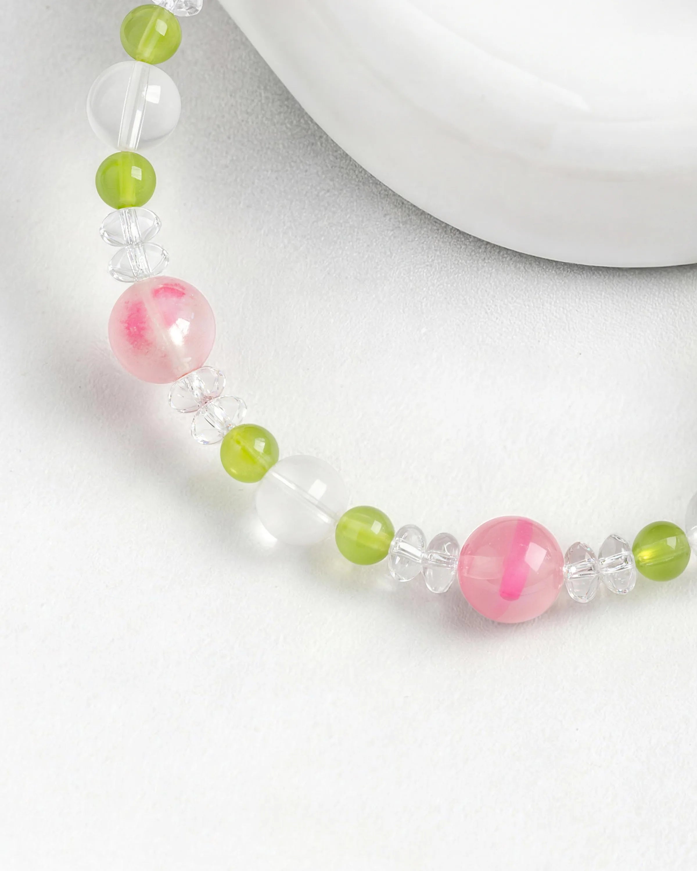 peridot beaded bracelet with gemstone accents