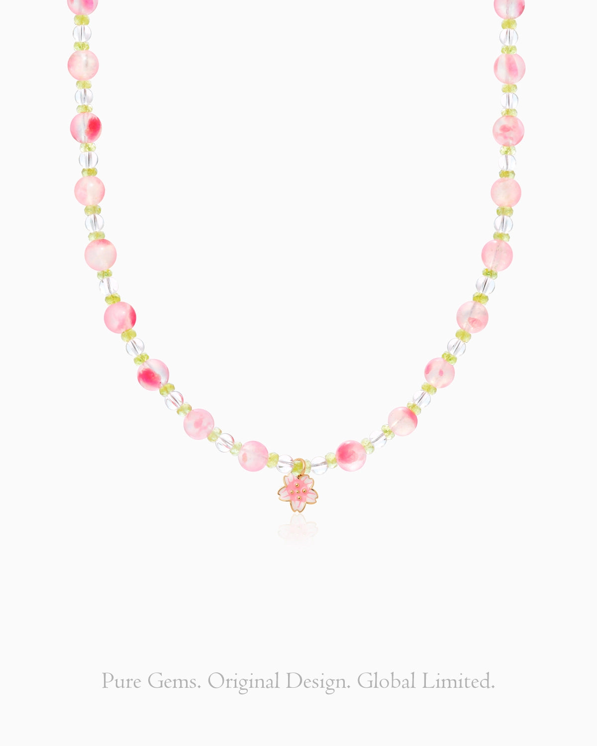 peridot beaded necklace