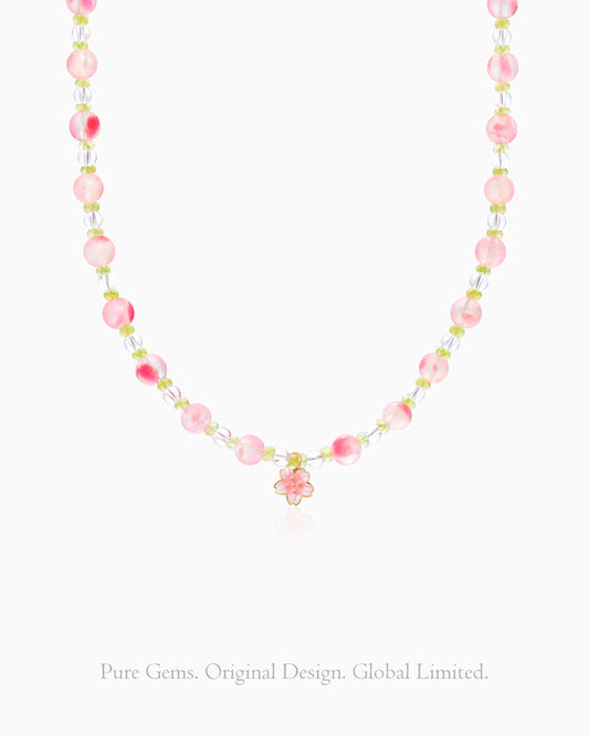 peridot beaded necklace