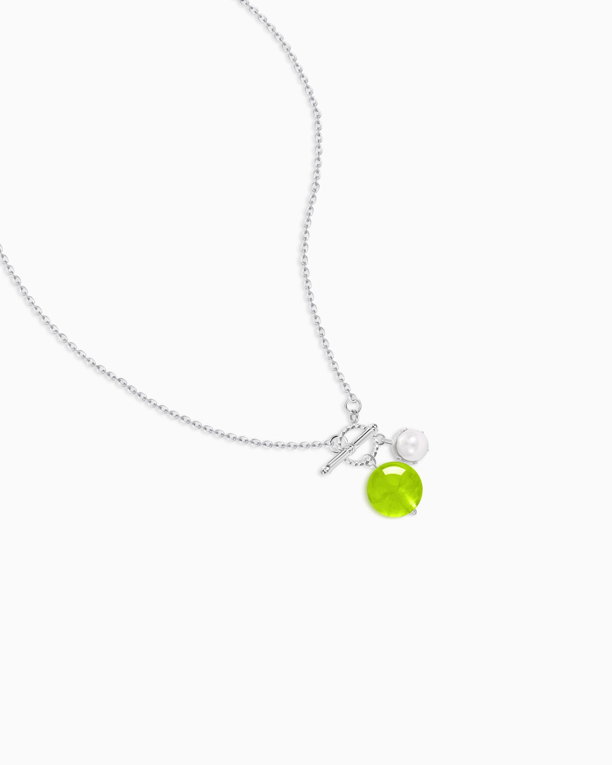 peridot pendant necklace detail
