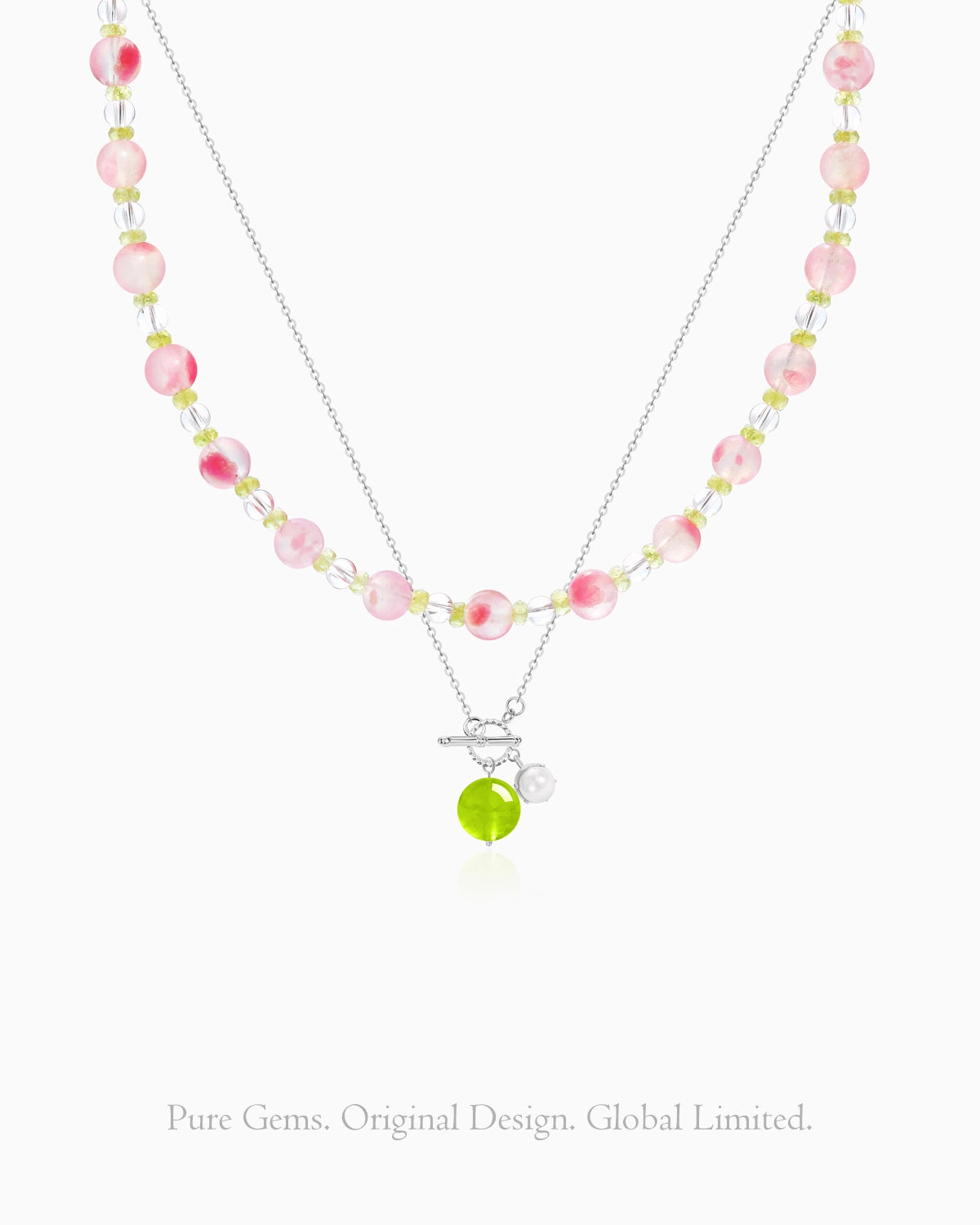 Peridot Beaded Necklace Set