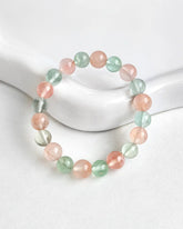 Red Agate Prehnite Beaded Bracelet – Courage & Confidence