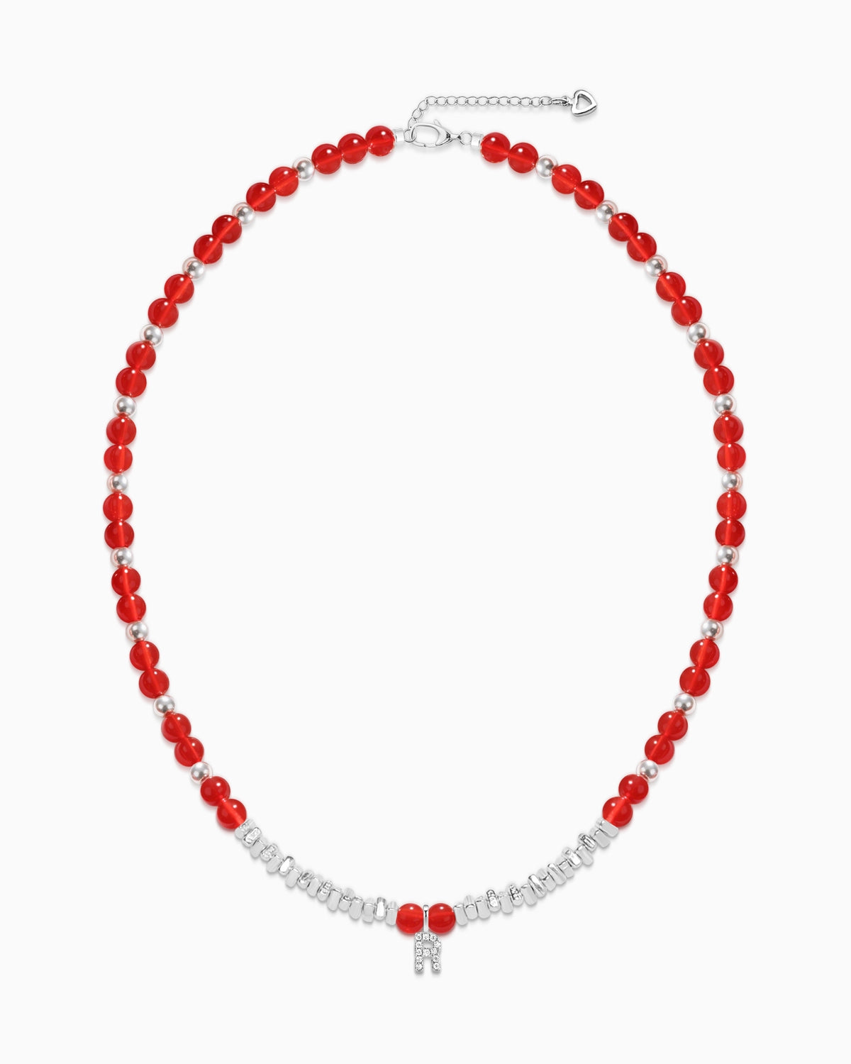 red agate beaded necklace