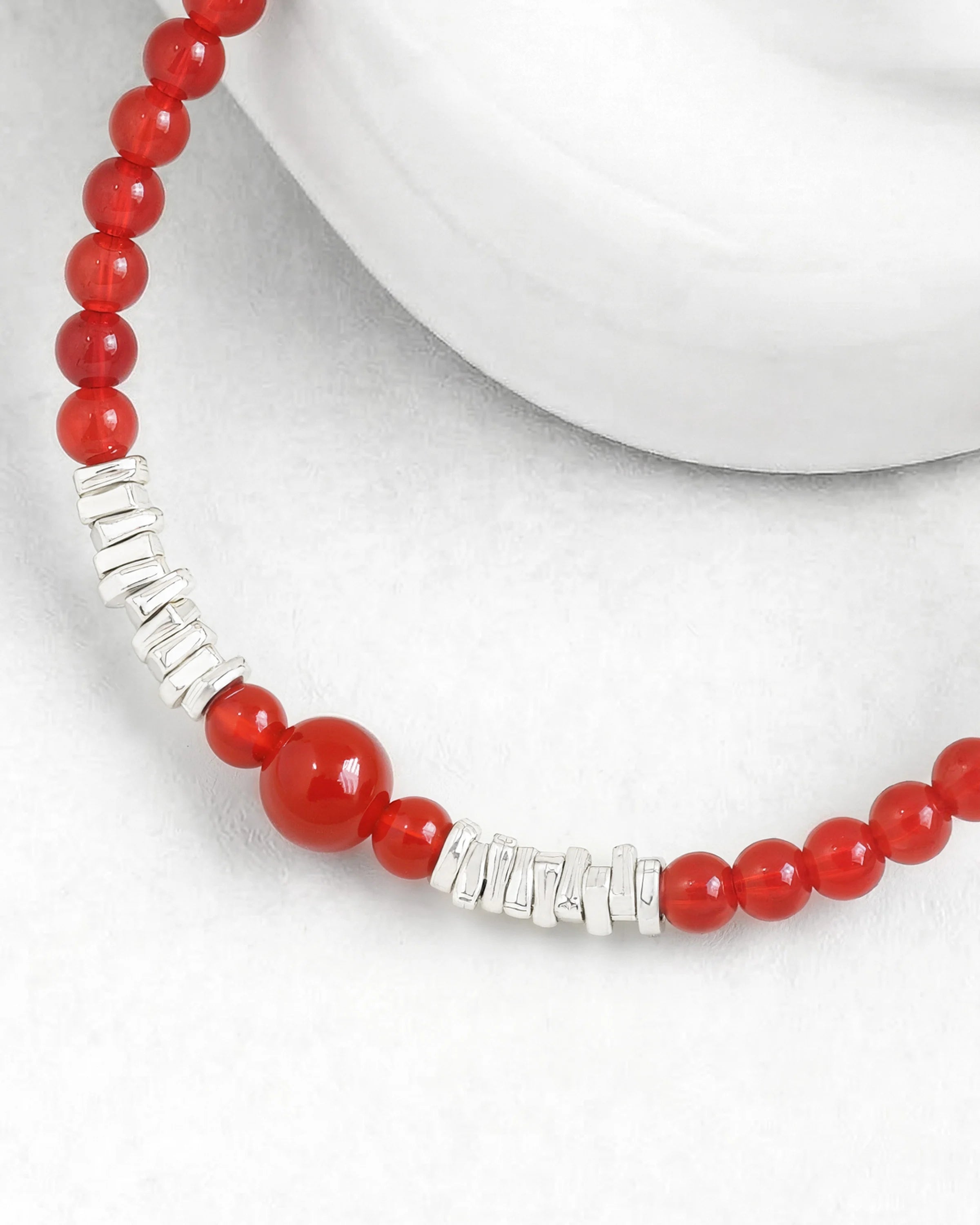 red agate beaded bracelet – july birthstone jewelry