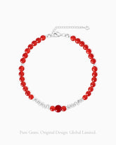 red agate beaded bracelet – july birthstone jewelry