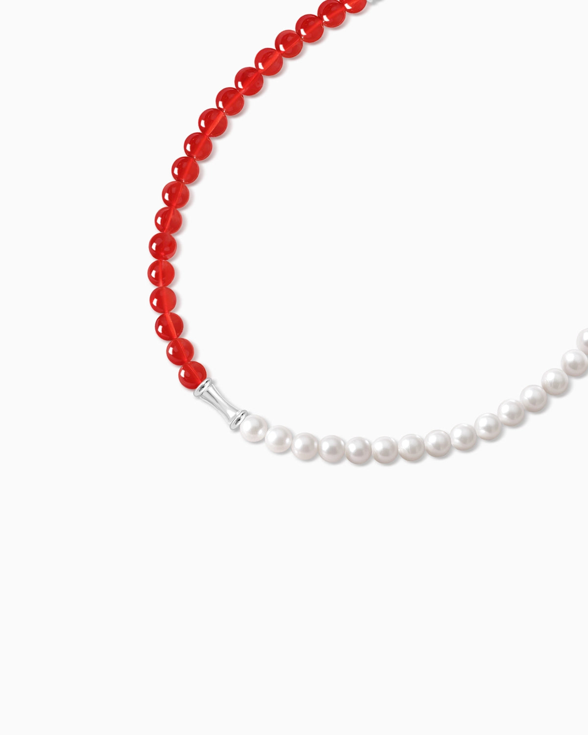 Red Agate Pearl 14K Gold Plated Bracelet