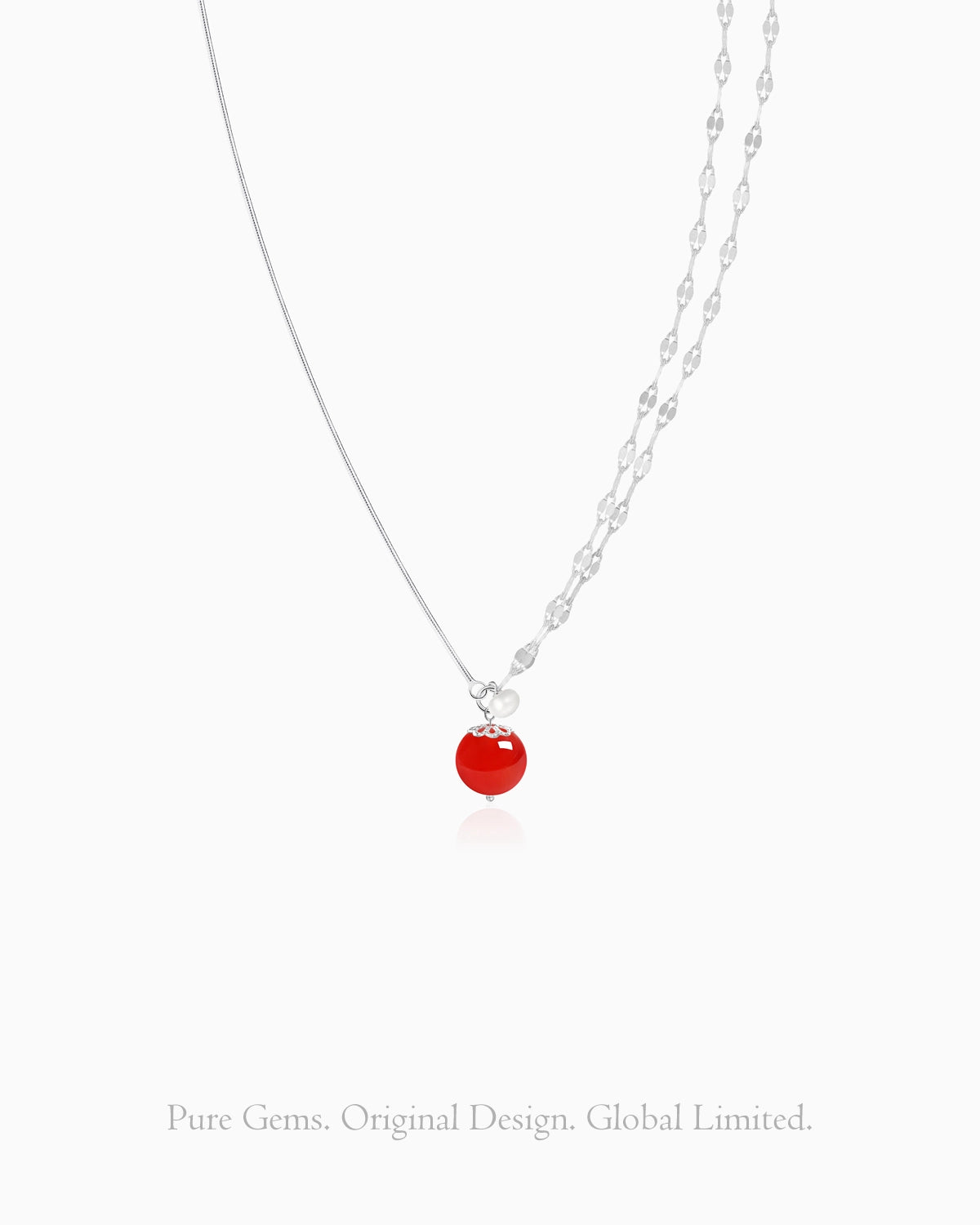 red agate pendant necklace