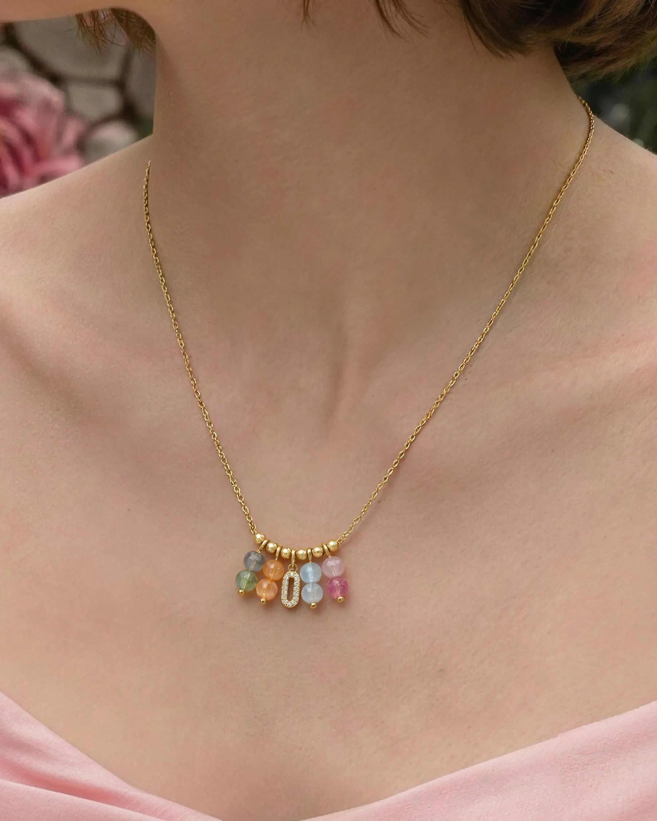 tourmaline charm necklace