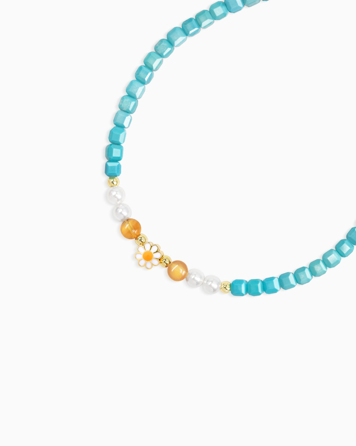 Turquoise Pearl Gold Plated Sterling Silver Bracelet