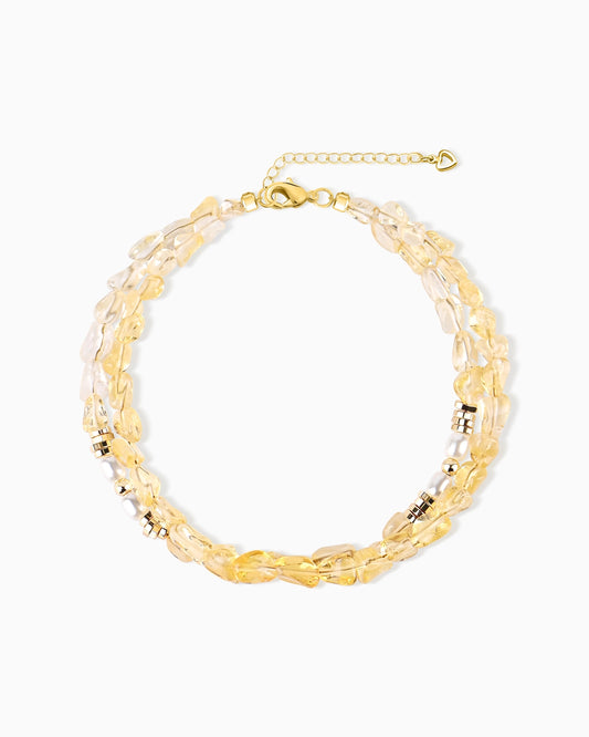Citrine Double Strand Beaded Bracelet