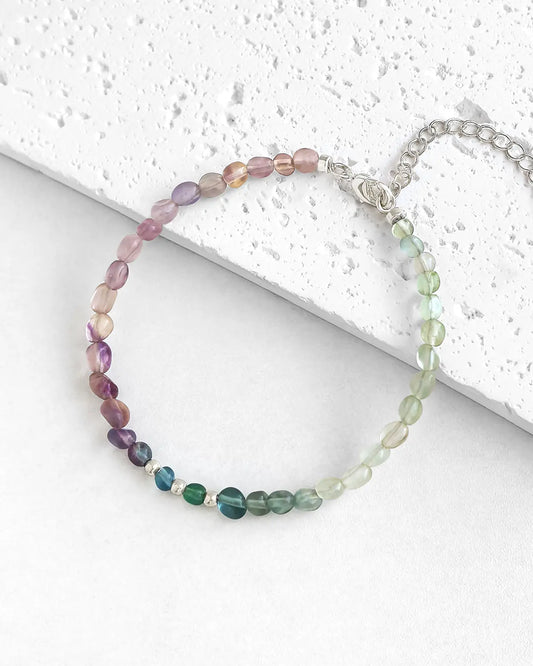 Green Fluorite Silver Bracelet – Growth & Renewal