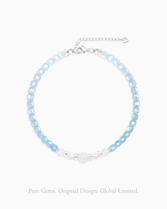 Aquamarine Moonstone 14K Gold Plated Bracelet – Serenity & Balance