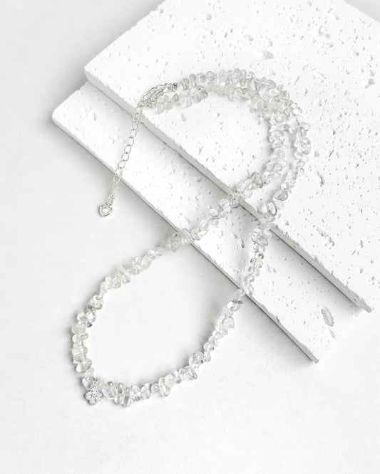 Clear Quartz Silver Necklace – Clarity & Healing