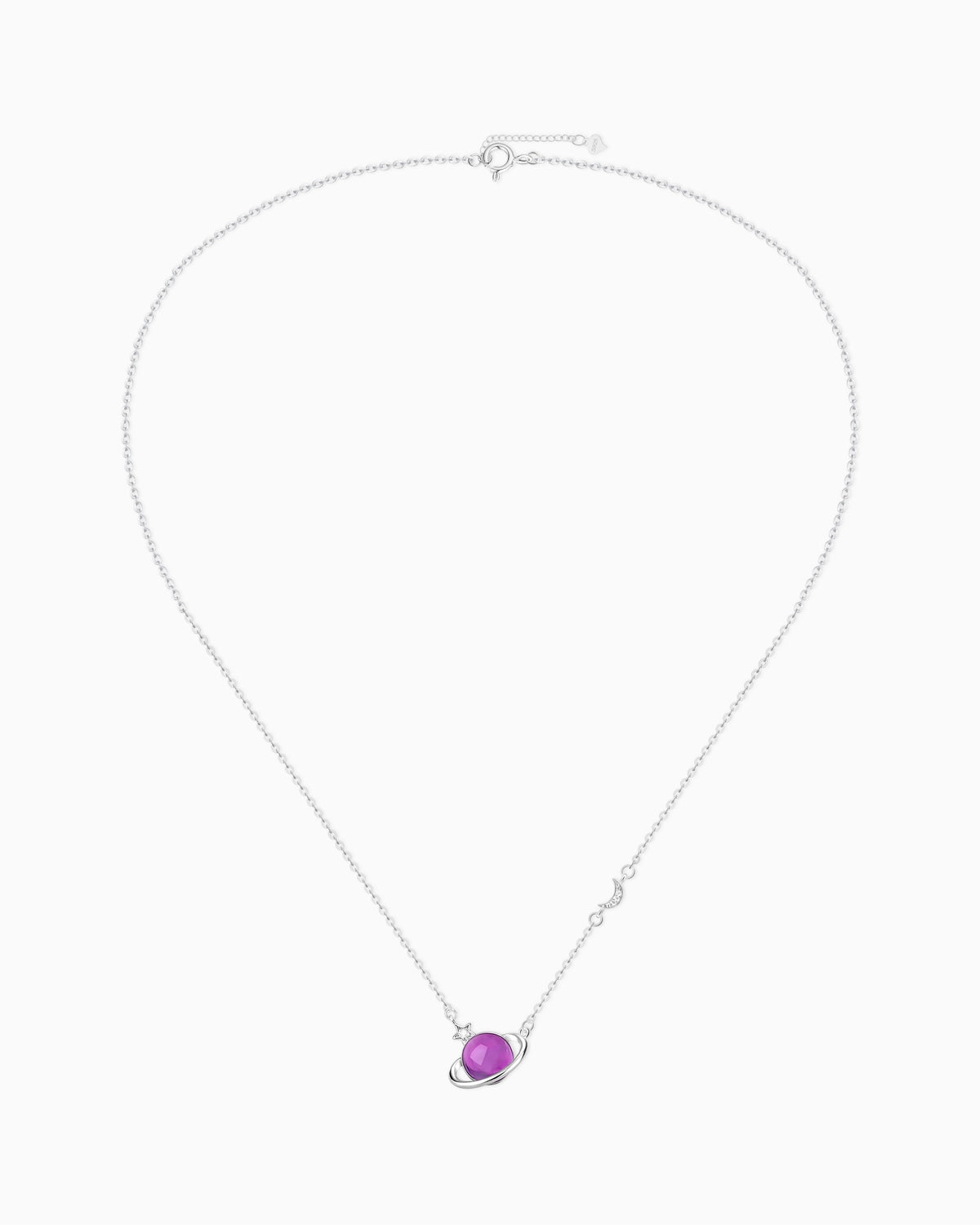 Amethyst Orbit Star Pendant Necklace | February Birthstone