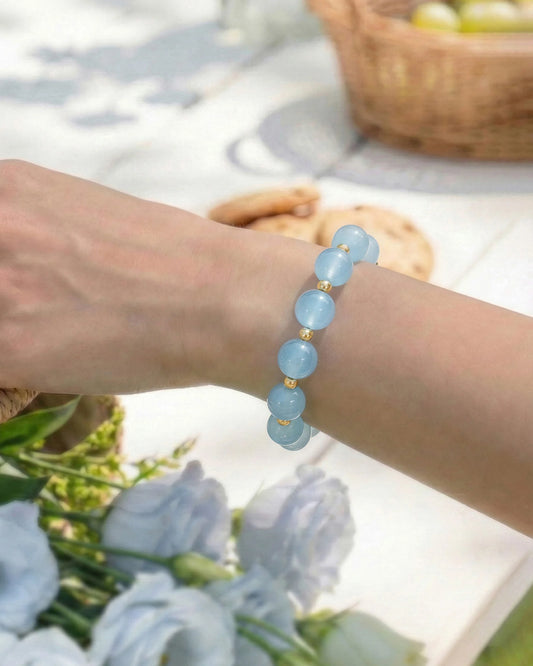 Aquamarine Gold Bracelet – Calm & Serenity