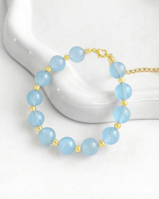 Aquamarine Gold Bracelet – Calm & Serenity