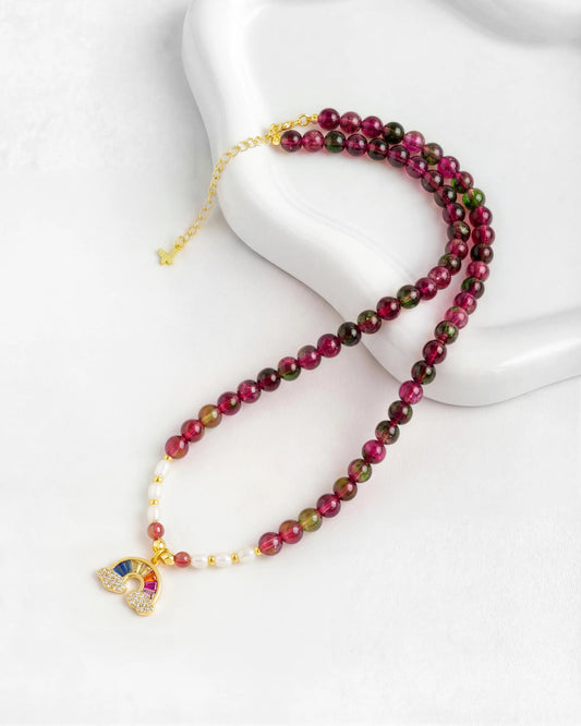 Candy Fluorite Rainbow Gold Necklace – Freedom & Possibility