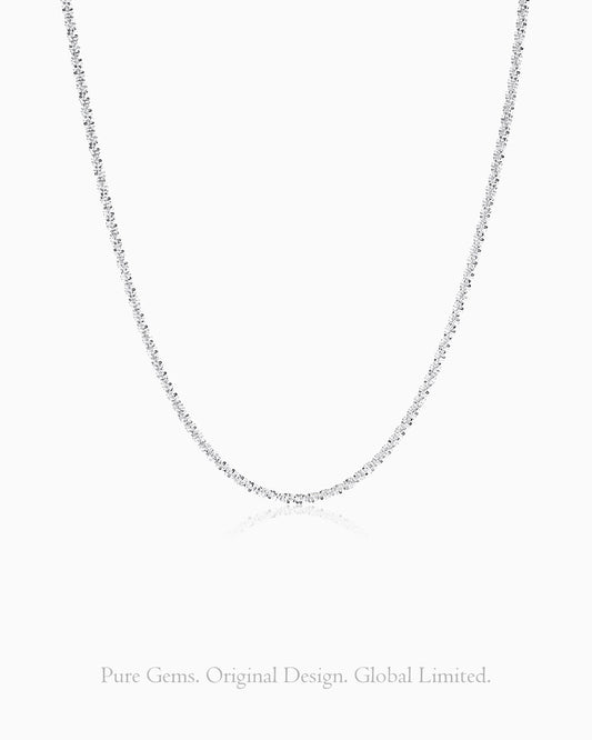 Cauliflower Silver Chain Necklace – Sparkle & Elegance