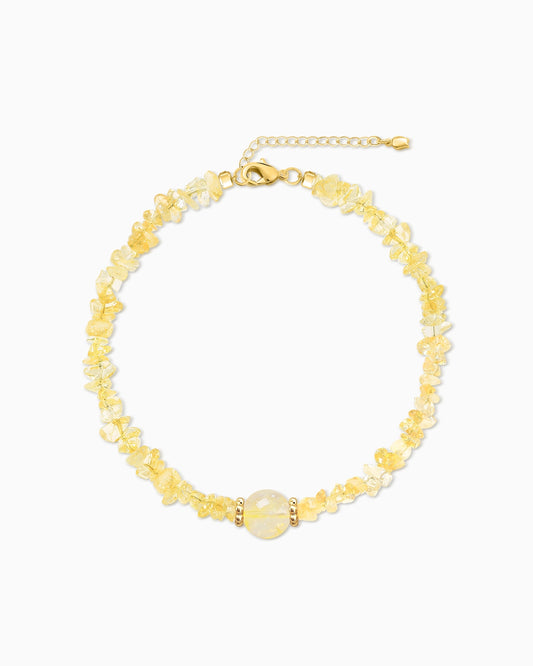 yellow Ctirine Birthstone Chip Bracelet | HALO IN STYLE