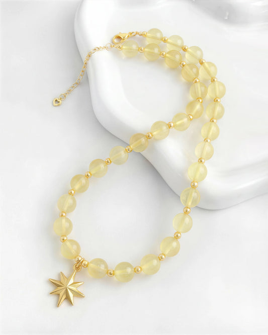 Citrine Star Gold Necklace – Joy & Sunshine