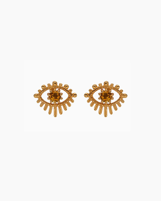 yellow citrine earrings