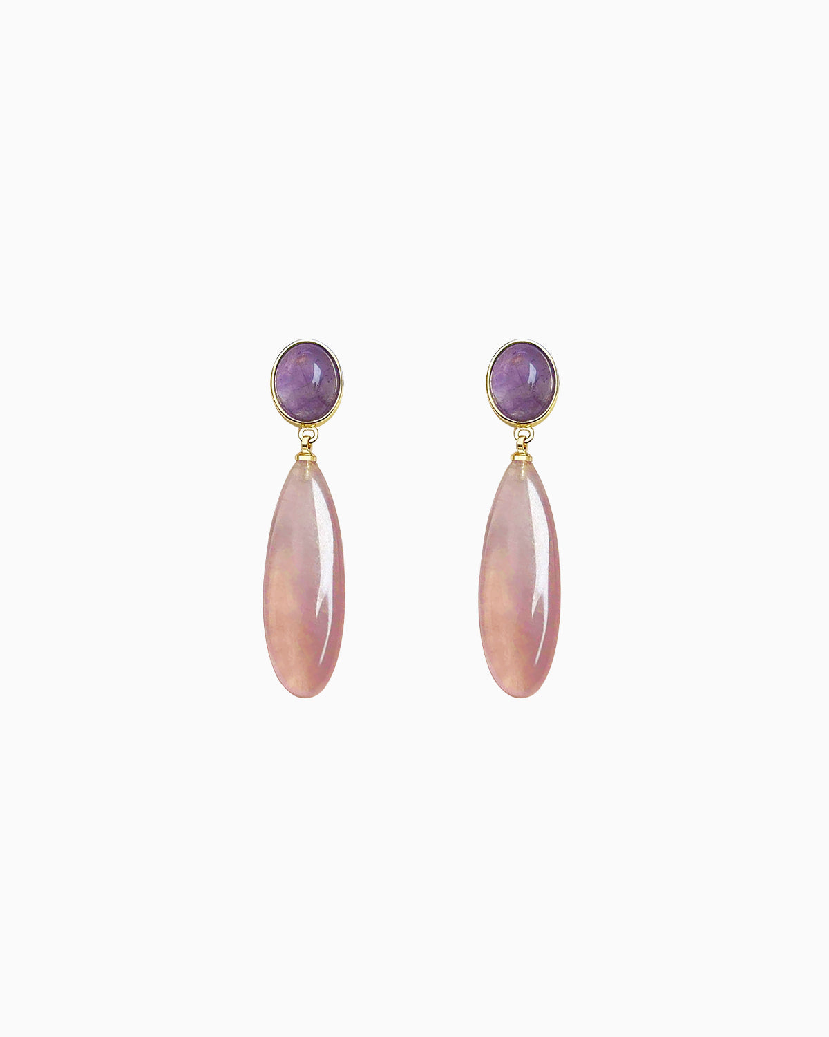 strawberry quartz Grace Drop Earrings