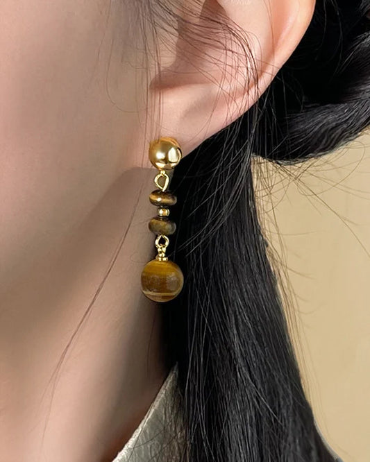 ブラックオニキス スターリングシルバー イヤリング – グラウンディングと強さ