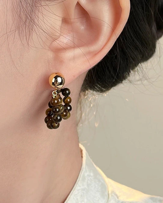 ブラックオニキス スターリングシルバー イヤリング – グラウンディングと強さ