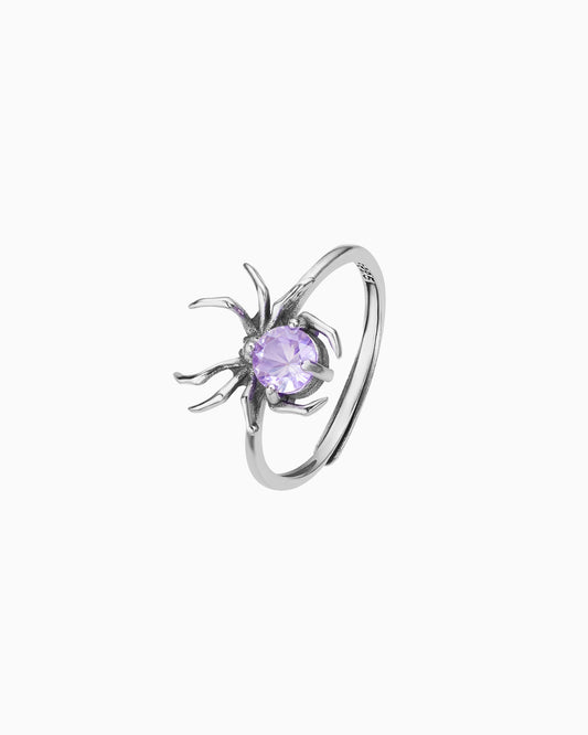 purple amethyst Birthstone Silver Ring – Passion & Renewal