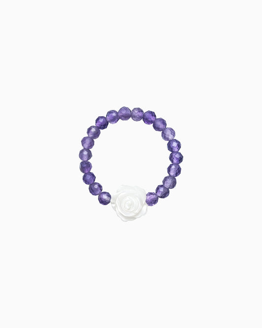 Amethyst Beaded Ring – Clarity & Calm