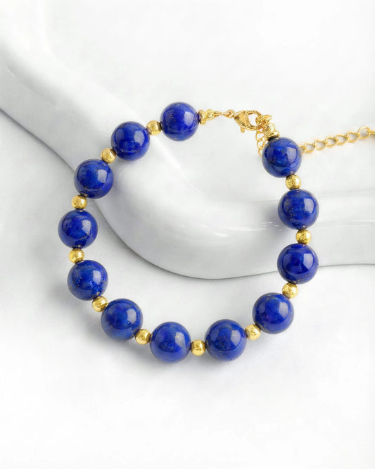 Lapis Lazuli Gold Bracelet – Clarity & Serenity