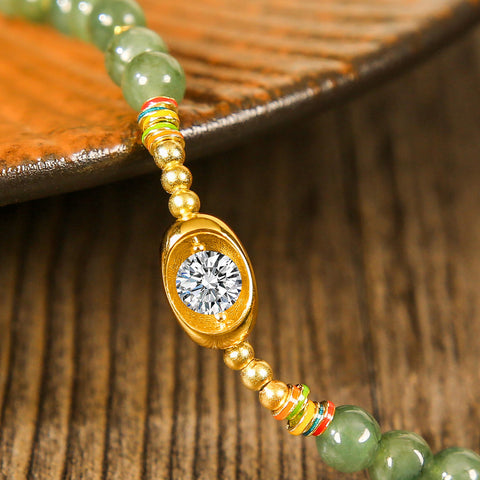 Jadeite Oval Gemstone Bracelet