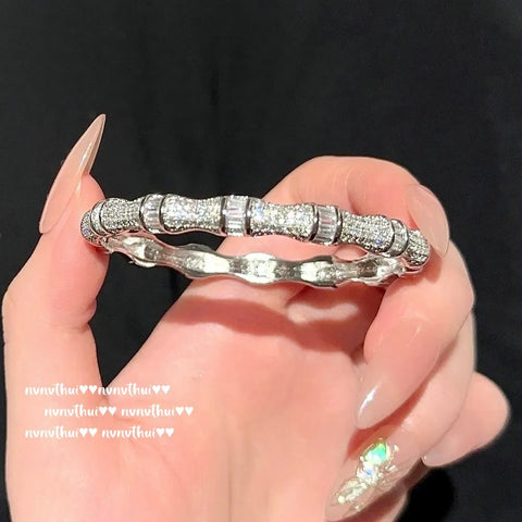 Brilliant High-Quality Zircon Bangle