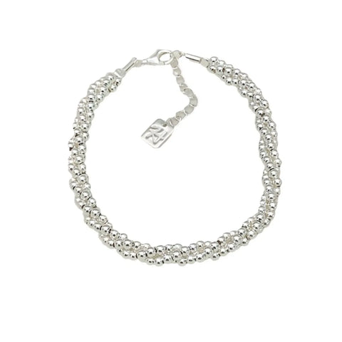 925 Silver Minimalist Round Bead Bracelet