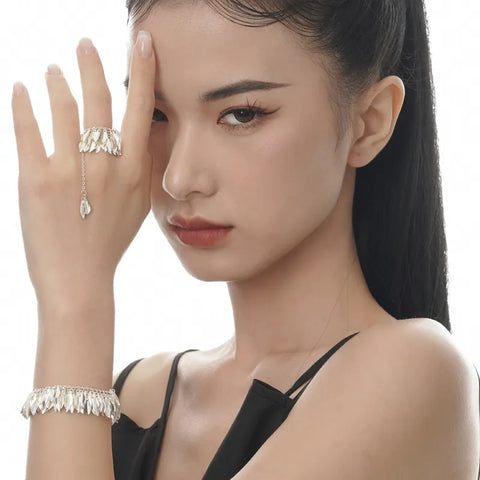 925 Silver Leaf Design Bracelet