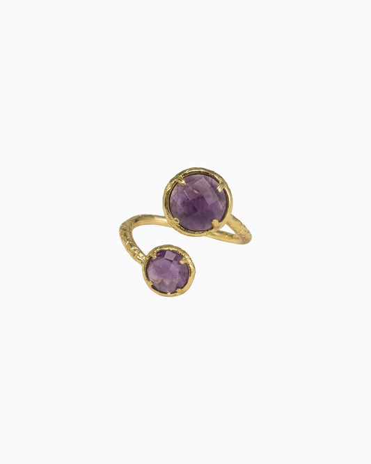 amethyst Gemstone Gold Ring