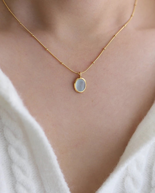 aquamarine pendant necklace 