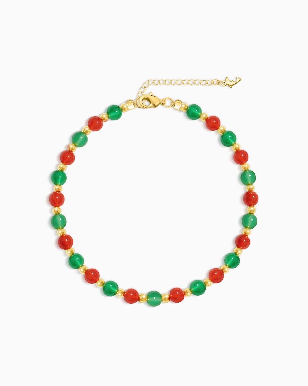 green and red agate beaded bracelet – may gemstone jewelry